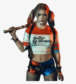 Suicide Squad Harley Quinn Portrait - Cosplay Png, Transparent Png, Free Download