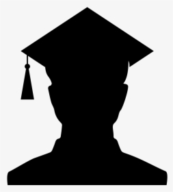 Graduation Ceremony Square Academic Cap Silhouette - Silhouette Student Clipart Black And White, HD Png Download, Free Download