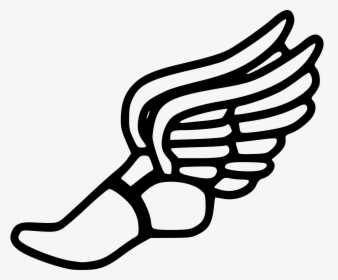 People Flying With Shoe Wings Clipart & Clip Art Images - Track And Field Winged Foot, HD Png Download, Free Download
