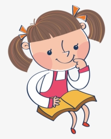 Chica Clip Art - Thinking Girl Image Clipart, HD Png Download, Free Download