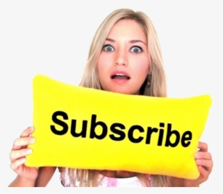 Subscribe Button With Girl, HD Png Download, Free Download