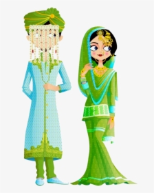 Wedding Png - Cartoon Muslim Wedding Couple, Transparent Png, Free Download
