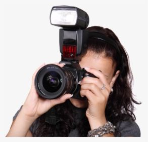 Woman Taking Photo With A Digital Camera Png Image - Camera Hd Images Png, Transparent Png, Free Download