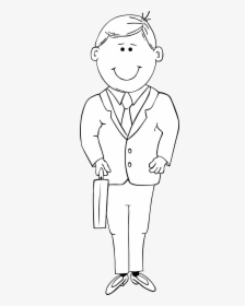 Clipart - - Man In Suit Cartoon, HD Png Download, Free Download