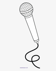 Outline Sweet Clip Art - Simple Drawing Of A Microphone, HD Png Download, Free Download