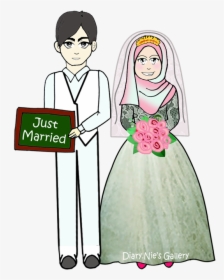 Clip Art Marriage Cartoon - Icon Wedding Muslim Png, Transparent Png, Free Download