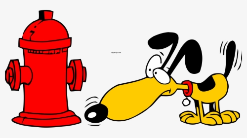 Transparent Dog Sniffing Clipart - Dog Fire Hydrant Cartoon, HD Png Download, Free Download