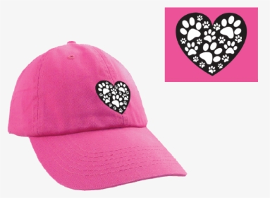 Heart With Paws"  Class= - Baseball Cap, HD Png Download, Free Download