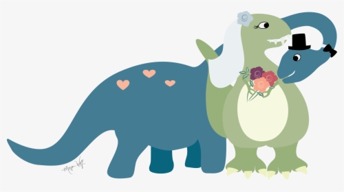 Dinosaur Clipart Wedding - Dinosaur Wedding Clipart, HD Png Download, Free Download