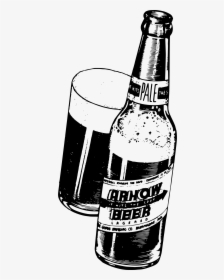 And Glass Big Image - Bottle Beer Png Clipart, Transparent Png, Free Download