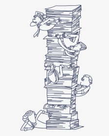 Clip Art Freeuse Library Book A Pile Of Books Transprent - Cartoon Transparent Stack Of Paper, HD Png Download, Free Download