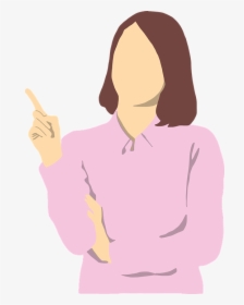 Woman, Girl, Pointing, Idea, Thinking, Think, Finger, HD Png Download, Free Download