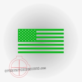 Glow In The Dark Flag Decal - Black American Flag Outline, HD Png Download, Free Download