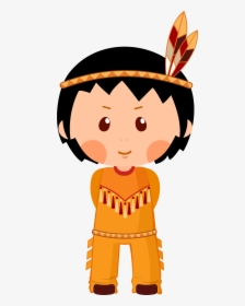 Native American Boy Clipar Png Image - Native Americans Cartoon Drawing, Transparent Png, Free Download