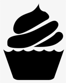 Black And White Cupcake Png - Cupcake Png Black And White, Transparent Png, Free Download