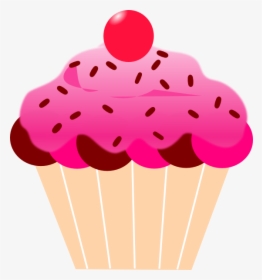 Pink Cupcake Svg Clip Arts - Pink Cupcake Clipart, HD Png Download, Free Download