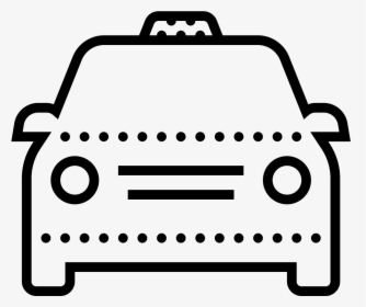 This Is An Icon Of A Taxi Cab - Taxi Png White Icon, Transparent Png, Free Download