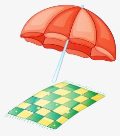 Blanket Clipart Png - Beach Blanket And Umbrella, Transparent Png, Free Download