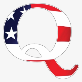 American Flag Qanon Q Sticker - Circle, HD Png Download, Free Download