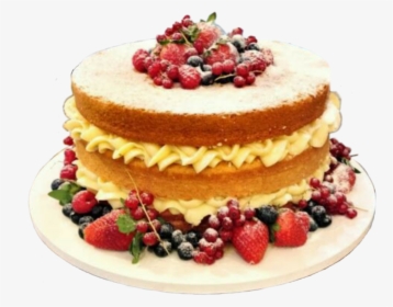 #cake #torta #doce #morango #sticker #picsart - Bolo Pelado De Frutas, HD Png Download, Free Download