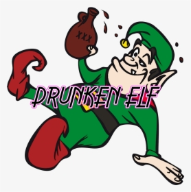 Elf Transparent Drunk , Png Download - Drunk Christmas Elf Cartoon, Png Download, Free Download