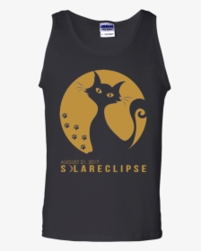 Solare Clipse Funny Cat T-shirts Customcat - Active Tank, HD Png Download, Free Download