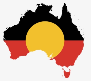 Aboriginal Flag Inside Australia, HD Png Download, Free Download