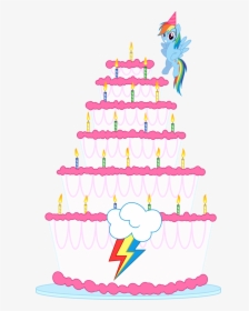 Fanmade Rd Birthday Cake By Gezawatt-d750v4g - Rainbow Dash Cake Pinkie Pride, HD Png Download, Free Download