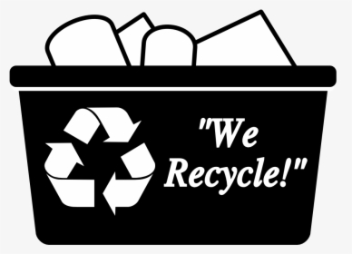 Recycling Bin Simple - Recycle Clipart Black And White, HD Png Download, Free Download