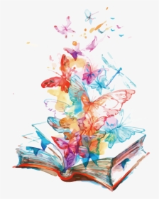 Butterflies Flying From Book, HD Png Download, Free Download