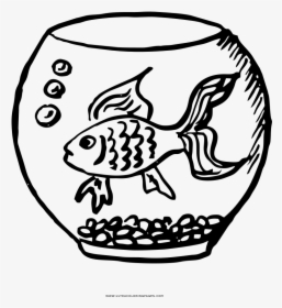 Fish Bowl Coloring Page, HD Png Download, Free Download