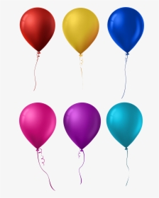 Balloon Set Cliparts - Birthday Balloons Gif Png, Transparent Png, Free Download