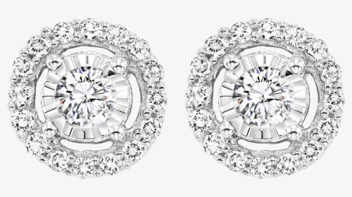 14k Diamond Earring 1/3ctw"  Class= - Diamond Earrings With Halo, HD Png Download, Free Download