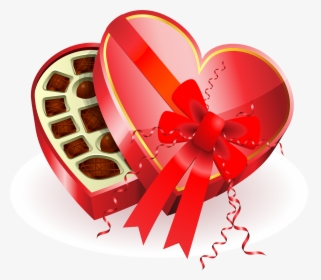 Regalos Para El 14 De Febrero Chocolates - Heart Box Of Chocolates Png, Transparent Png, Free Download
