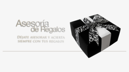 Asesoria De Regalos - Black And White Gift Box, HD Png Download, Free Download