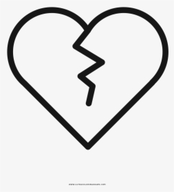 Heartbreak Coloring Page - Heart, HD Png Download, Free Download