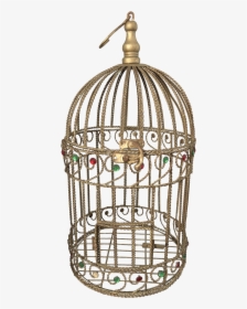 Vintage Braided Wire Jeweled Bird Cage - Cage, HD Png Download, Free Download
