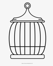 Bird Cage Coloring Page - Coloring Book, HD Png Download, Free Download
