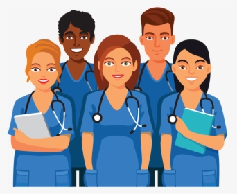 Nursing Clipart Nurse Aide - Animated Group Of Doctors, HD Png Download -  kindpng