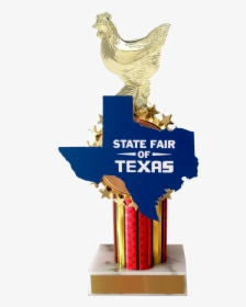 State Fair Chicken Trophy With State Cutout Trophy - Portable Network Graphics, HD Png Download, Free Download