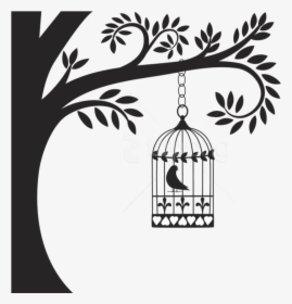 Free Png Download Cage Bird Clipart Png Photo Png Images - Bird In Cage On Tree Clipart, Transparent Png, Free Download