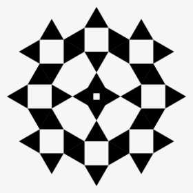 Triangle Snowflake Png Clip Arts - Art Design Black And White, Transparent Png, Free Download