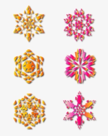 Red Pink Gradient Snowflake Shadow Png And Vector Image, Transparent Png, Free Download