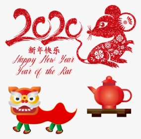 Chinese New Year 2020 Clipart Free, HD Png Download, Free Download