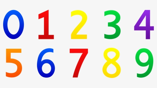 Numbers Clipart 1 - Numbers 0 9 Clipart, HD Png Download, Free Download