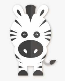 Baby Zebra Cartoon Black And White, HD Png Download, Free Download