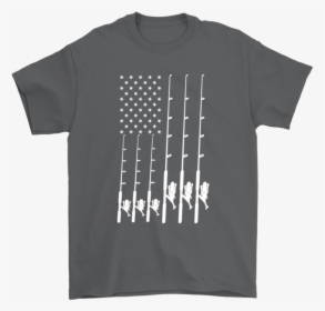 American Fishing American Flag Fishing Poles Shirts - Nfl, HD Png Download, Free Download