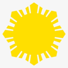 Phillippine Flag Sun Symbol Yellow Silhouette Vector - Filipino Sun And Stars, HD Png Download, Free Download