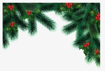 This Graphics Is Christmas Pine Tree Border About Christmas - Transparent Background Christmas Png, Png Download, Free Download