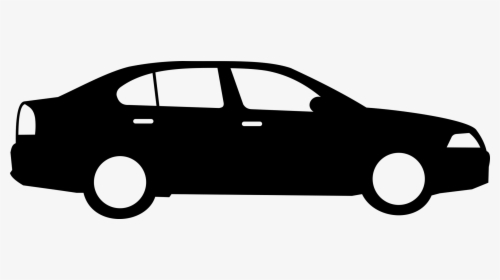 Silhouette,monochrome Photography,car - Car Clipart Black, HD Png Download, Free Download